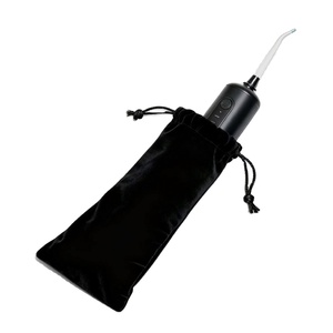 Anti-Dust Black Velvet Drawstring Pouch with Premium Custom Logo <b>for</b> Dust <b>Cover</b> Water Flosser Storage - Product Image 1