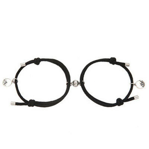 2個Magnetic <span class=keywords><strong>Couple</strong></span> <span class=keywords><strong>Bracelet</strong></span> Adjustable Braided Rope Friendship <span class=keywords><strong>Magnet</strong></span> Braceletsカップルのための - Product Image 4