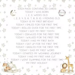 Wholesale Babe Paper <b>Milestone</b> Safari Jungle Pregnancy Monthly <b>Cards</b> Baby Shower Newborn Gifts - Product Image 3