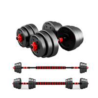 Ensemble d'haltères réglables en PE et ciment 10-50 kg, poignée antidérapante, unisexe, pour la musculation à domicile, entraînement de force, fitness