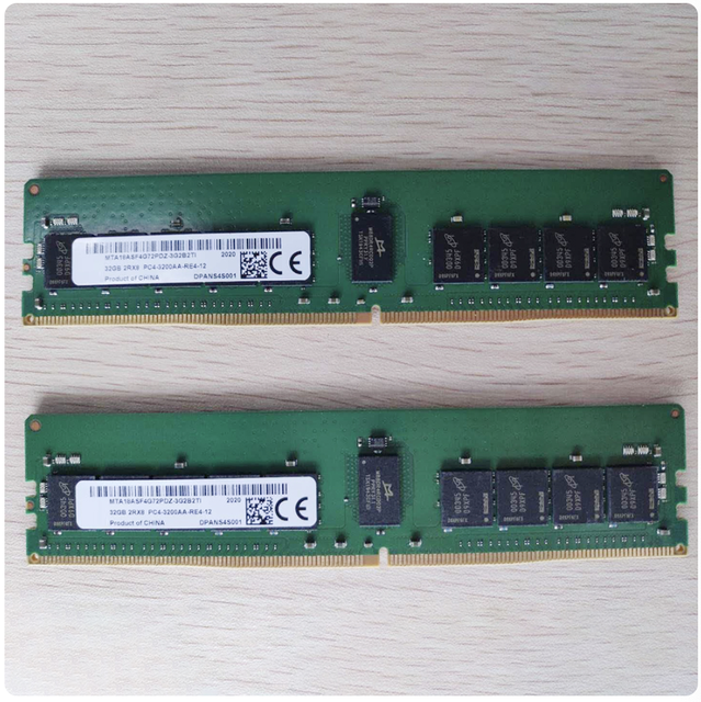 Orignal MT RAM 32G 32GB 2RX8 PC4-3200AA DDR4 3200 ECC REG Sever Ram Good Price
