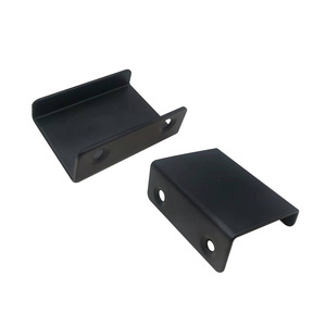 Manija de aluminio en forma de U para gabinete Yuyao, 50-36-1.5mm, montaje en superficie, herrajes para cajones y puertas, diseño moderno minimalista en negro - Product Image 1