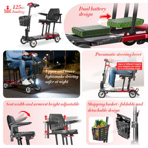 2026 गर्म बिक्री 14 किलोग्राम हल्के मैग्नीशियम मिश्र धातु फोल्डेबल इलेक्ट्रिक मोबिलिटी स्कूटर दोहरी बैटरी 125 किलोग्राम भार - Product Image 5