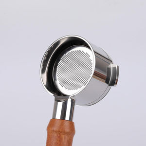 Portafiltro sin fondo de 51mm, 2 orejas compatibles con De'Longhi Stilosa EC260BK, herramienta de café con mango de madera - Product Image 3