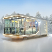 Maison-capsule spatiale préfabriquée moderne de luxe, durable, mobile, pour hôtels, maisons, complexes hôteliers et fermes