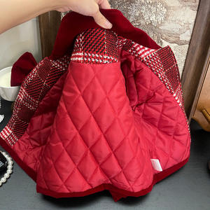 Зимний комплект детской одежды для девочек 2025: утепленное пальто в клетку + юбка, 2 предмета, для возраста 2-7 лет - Product Image 5