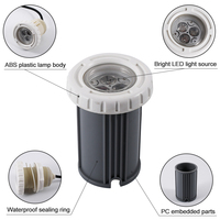 Luz LED Sumergible para Piscina, 12V CA, IP68, Impermeable, 3W, Mini, ABS, Control Remoto, Multicolor, RGB