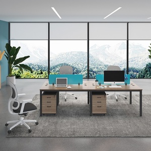 Poste de travail modulaire moderne pour 2, 4, 6 ou 8 personnes, mobilier de bureau, poste de travail pour centre d'appels, poste de travail de direction - Product Image 4