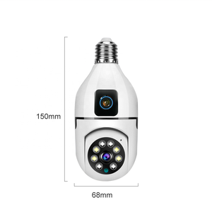<span class=keywords><strong>V380</strong></span>-Cámara de doble lente con bombilla, cámara web de techo, monitoreo de seguridad para el hogar, red inteligente, WiFi, de doble lente, de la red - Product Image 3