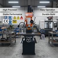 Machine de perçage et de fraisage universelle ZX50C, machine de fraisage et de perçage verticale à engrenages pour l'usinage de pièces métalliques