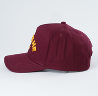 Logotipo bordado personalizado de alta calidad, gorra de béisbol de algodón de 5 paneles, logotipo bordado en el ala, gorra Snapback, gorra, bordado 3D personalizado