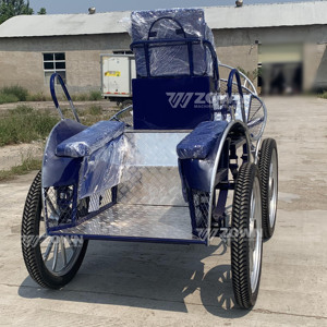 Venta Directa de Fábrica: Carro de Entrenamiento para Caballos de Maratón y Turismo, Azul Oscuro, Arrastrado por Poni, en Venta - Product Image 4