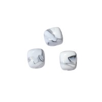 Perles en résine acrylique marbrées bicolores en forme de coussin carré pour la fabrication de bracelets, pendentifs et sangles de téléphone DIY