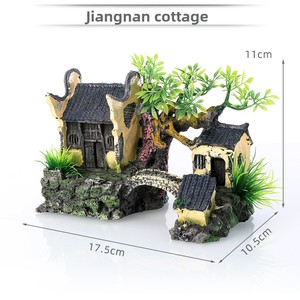 Ornamento per Acquario in Resina Stile Cottage Jiangnan Tradizionale Cinese - Product Image 3