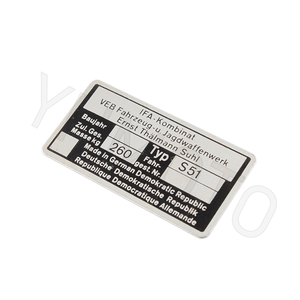 YHMOTO Rahmenplakette Mopeds Type <b>Plate</b> Sign <b>Name</b> <b>Plate</b> Typenschild for Simson S51 S 51 IFA - Product Image 6