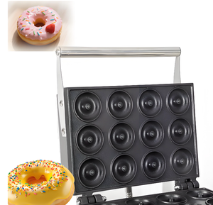 เครื่องทำโดนัทขนาดเล็ก12ช่องอัตโนมัติเชิงพาณิชย์เครื่องทำโดนัทไฟฟ้าไม่ติดสแตนเลสจับเวลาควบคุมอุณหภูมิเบเกอรี่แป้ง - Product Image 5