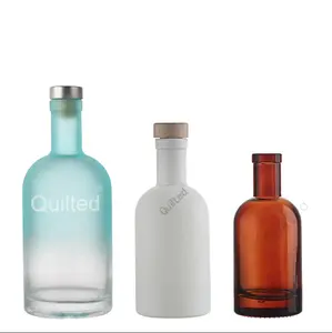 Cam şişeler üretici satış boş özel likör ruhları votka Gin Rm cam şişe