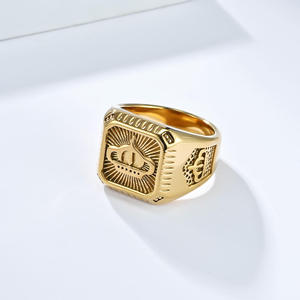 Anillo de Joyería de Moda para Mujer, Anillo de Joyería Fina, Anillo de Acero Inoxidable, Anillo de Joyería Chapado en Oro, Anillo de Compromiso con Chapado PVD - Product Image 2