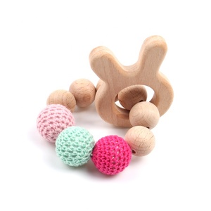 Animal Hêtre Bâton Crochet Fil Perle <span class=keywords><strong>Bracelet</strong></span> Hêtre Rond Perle Bébé Dents <span class=keywords><strong>Bracelet</strong></span> - Product Image 6