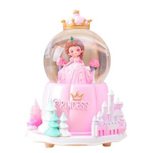 La Princesa Creativa ha llegado. Bola de cristal musical giratoria manual con copos de nieve, caja de música, recuerdo para estudiantes - Product Image 5