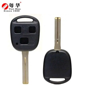 2 botones/3 Botón de latón coche llave remoto del coche transpondedor clave Shell para Toyota Corolla RAV4 <span class=keywords><strong>tierra</strong></span> crucero - Product Image 2