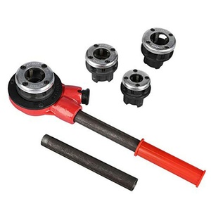 Kit d'outils manuel d'enfilage de tuyaux <span class=keywords><strong>4</strong></span> matrices ensemble d'outils de tête de barre de filetage à poignée à cliquet <span class=keywords><strong>1</strong></span>/2 ",3/<span class=keywords><strong>4</strong></span>",<span class=keywords><strong>1</strong></span> ",11/<span class=keywords><strong>4</strong></span>" - Product Image 4
