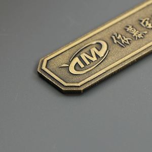 Customized Metal Signage Copper <b>Door</b> Nameplate Stamping Electroplating Silk <b>Screen</b> Printing Irregular Shape Workshop - Product Image 3