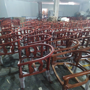 Solid Wood Plum Blossom <b>Dining</b> Table And Chair Set Classic Chinese Style <b>Armchair</b> For Living Room Durable Furniture - Product Image 1