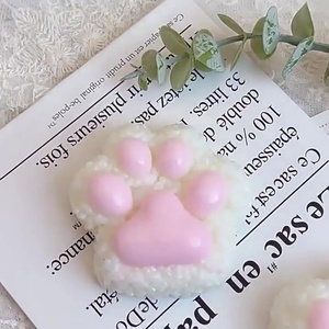 Jouets en TPR Kawaii Squishy en forme d'aliments, jouets souples à presser, jouets Squishy Taba pour enfants, Squishy Patte de Chat en Gelée - Product Image 5