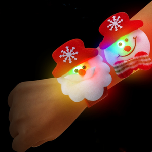Juguete para niños Clap Circle Pat Hand Navidad Halloween Lovely Snowman Slap Led Bracelet - Product Image 6