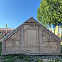 Tente de camping gonflable à montage rapide pour usage extérieur, tente gonflable portable en tissu Oxford pour les voyages, tente de camping à une seule porte