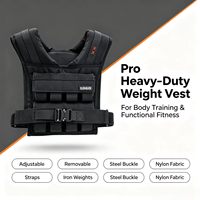 Ensemble de poids de fitness réglable Pro Heavy-Duty Gilet d'entraînement corporel Poids de fer amovibles Nylon d'entraînement fonctionnel en acier Nylon