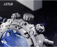 1 pièces logo personnalisé luxe 20atm BGW9 plongée boîtier En Titane eta7753 chronographe mécanique automatique montre de plongée homme requin sangle