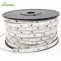 Tira flexible de luz LED de alto voltaje 2835, tira de luz de extrusión de silicona completa, 120leds, 100lm/M, 15 W/m, 220V, IP67, 50m, sin caída de voltaje