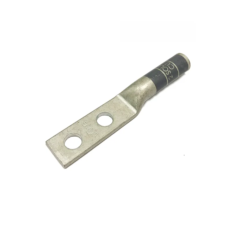 Carillon de connexion de câble gris, 2 trous de compression en cuivre, élément de raccordement pour câbles