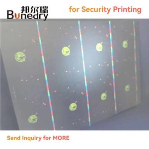 Security <b>Paper</b> with UV Reactive Pattern Embedded Fiber <b>Holographic</b> Feature for Official Document Authentication - Product Image 1