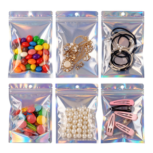 Tùy chỉnh in rõ ràng cửa sổ đứng lên túi Holographic Ziplock resealable túi cho bao bì thực phẩm - Product Image 2
