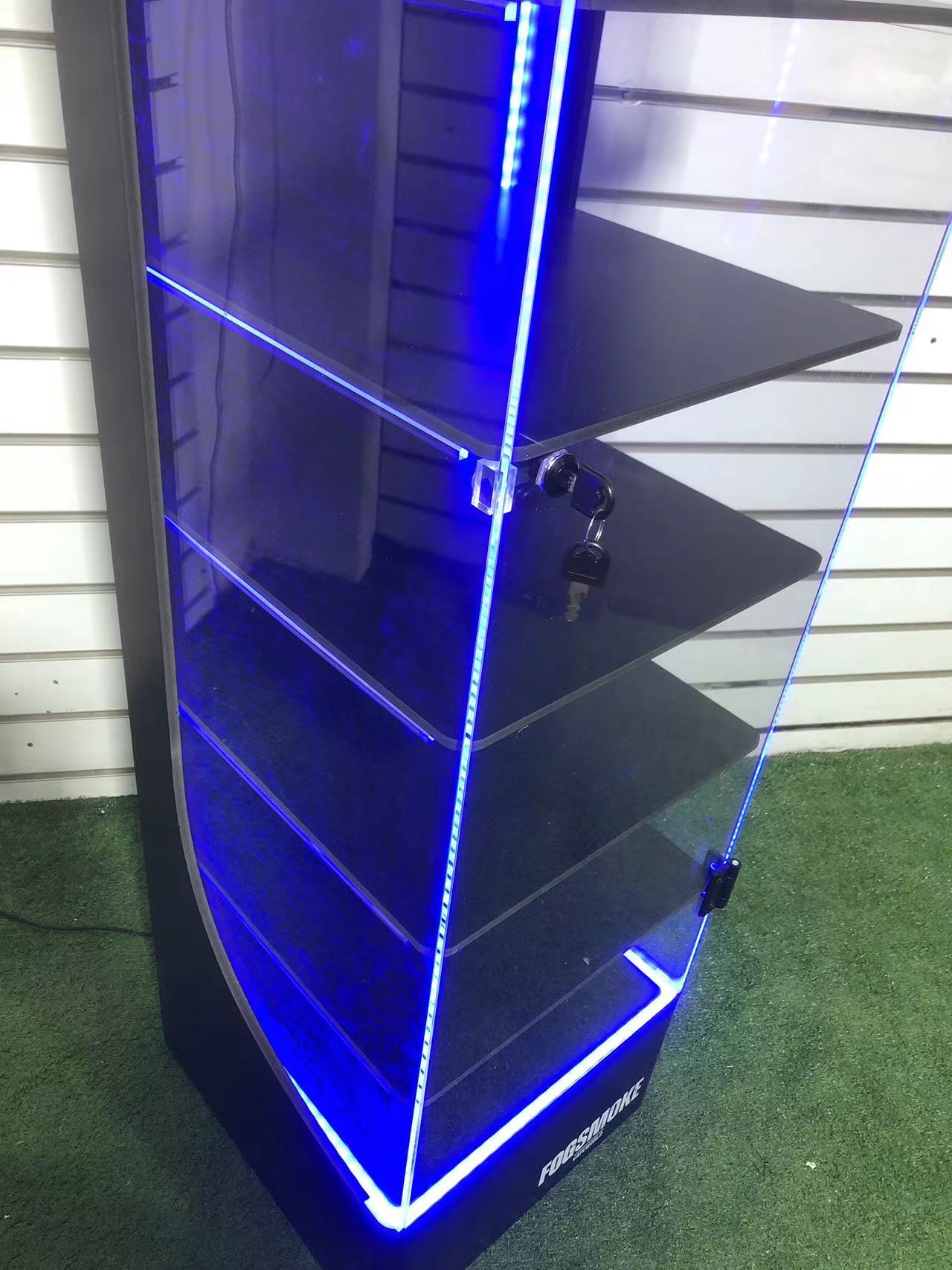 Electronical Product Display Acrylic Multi-tier Floor Stand Display Rack LED Lighting Advertising Customized Color Logo for — view 4