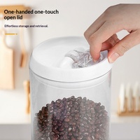 Boîte de rangement transparente en plastique à fermeture facile pour aliments, café en poudre, lait en poudre, thé et fleurs – Idéale pour la maison et la cuisine