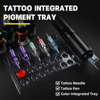 Kit de tatouage jetable transfrontalier le plus vendu : stylo, aiguilles, porte-encre – 10 pièces par boîte ; Consommables de tatouage