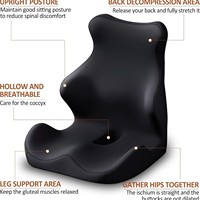 Coussin de soutien lombaire ergonomique en mousse à mémoire de forme, essentiel pour les sièges de bureau, coussin de chaise améliorant la posture des hanches, dossier tout-en-un