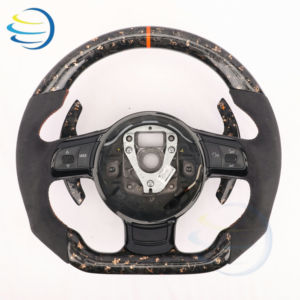 อัพเกรดภายในรถยนต์สำหรับ <span class=keywords><strong>Audi</strong></span> A3 A4 A5 S <span class=keywords><strong>3</strong></span> 4 5 6 <span class=keywords><strong>7</strong></span> RS3 4 5 6 <span class=keywords><strong>7</strong></span> A4L A6L TT S Coupe Roadster RS พวงมาลัยคาร์บอนไฟเบอร์ฟอร์จ - Product Image 1