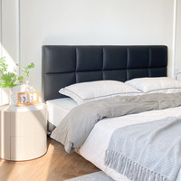 Lit suspendu en cuir véritable à bordures affinées, design minimaliste italien, tête de lit à profil fin, cuir de vachette pleine fleur, modèle 966 Chine