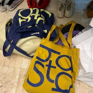 Bolso de Lona con Bloques de Color y Letras Estilo Coreano, Primavera 2026, Bolso de Hombro Casual de Gran Capacidad para Mujer, Bolso de Compras Moderno - Product Image 3