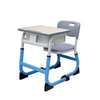 Bureau et chaise réglables en hauteur pour enfants, ensemble de mobilier standard pour salle de classe, adapté aux écoles indiennes