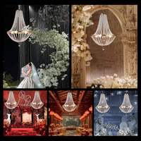 Lustre LED de luxe au meilleur prix, luminaire suspendu au plafond, cristal, pour les salles de mariage et les événements