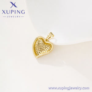 Joyería XUPING, Dije Romántico <span class=keywords><strong>en</strong></span> Forma de Corazón, Chapado <span class=keywords><strong>en</strong></span> Oro de 14K, Dijes al por Mayor - Product Image 4