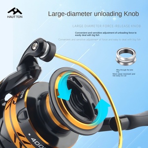 Haodun RG1000 mulinello da pesca rotante in metallo ad alta velocità 5.2 1 rapporto di trasmissione 1.5kg mano destra uso spiaggia oceanica - Product Image 2