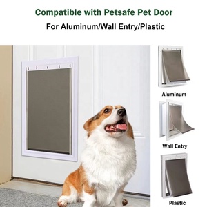Bavette de porte <span class=keywords><strong>pour</strong></span> <span class=keywords><strong>chien</strong></span> de remplacement avec accès libre Compatible avec les portes <span class=keywords><strong>pour</strong></span> animaux de compagnie <span class=keywords><strong>pour</strong></span> l'entrée murale en aluminium TPU - Product Image 5