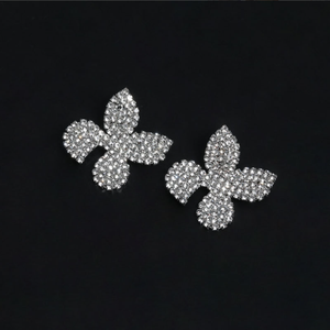 Moda cristal exagerar flor pendiente gargantilla collar boda joyería conjunto declaración grande Rhinestone Collar gargantilla fiesta mujeres - Product Image 6